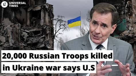 US says 20,000 Russians killed in Ukraine war since December
